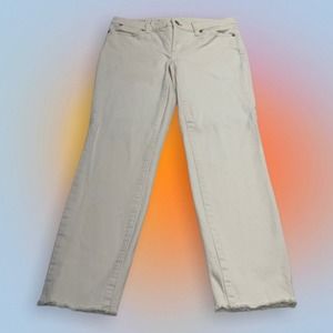 TALBOTS Women’s 2 Cream White Slim Ankle Jeans